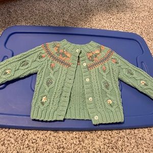 Baby Gap Beautiful Hand Knit Cardigan Sweater, size 1-12 months